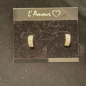 L'Amour Silver and‎ Crystal Earrings
